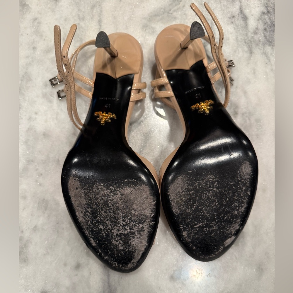 Prada Women's Beige Strappy Heels - Picture 2 of 3